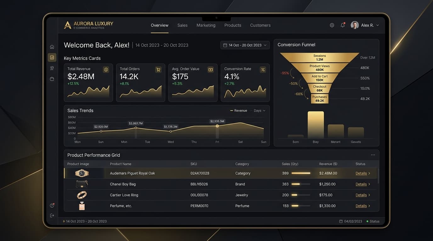 Aurora Luxury E-Commerce Engine