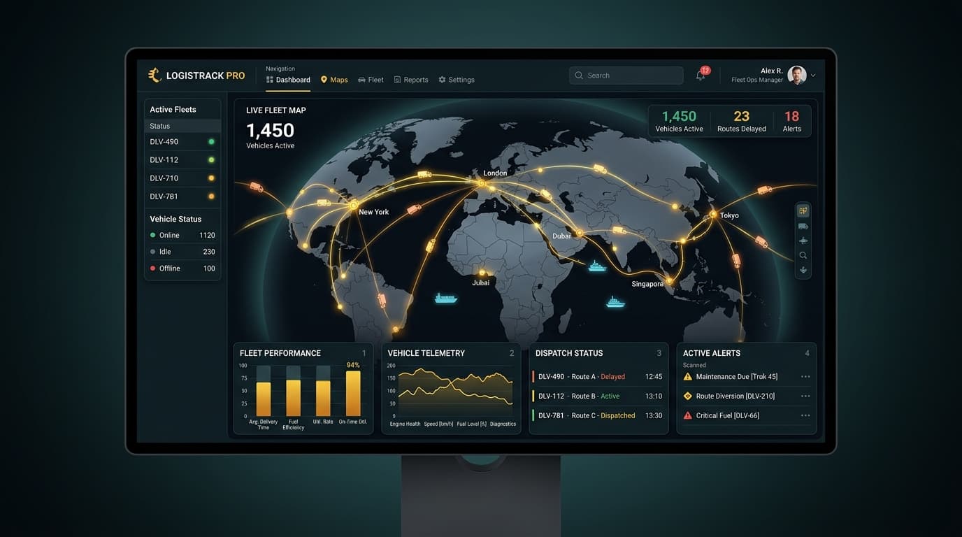LogisTrack Real-Time Fleet & Logistics